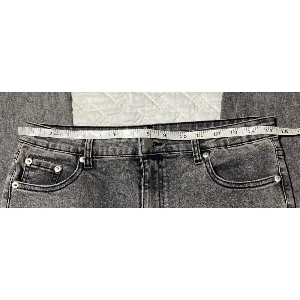 POL Jeans POL pants sexy edgy grey black jeans stretch denim NEW womens large